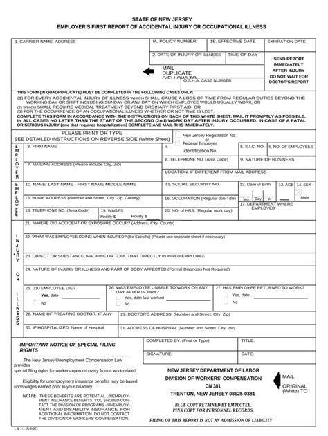 Nj Workers Compensation Form Fill Out And Sign Printable Pdf Template Signnow
