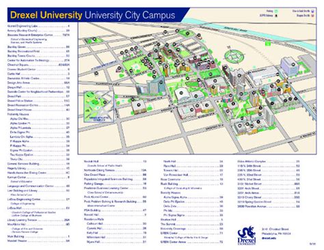 Drexel University Campus Map Map Vectorcampus Map