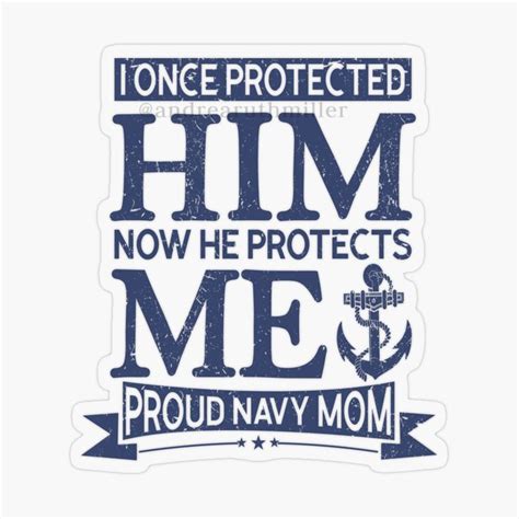 Proud Navy Mom Sticker By Anabellstar Navy Mom Navy Mom Ts Us
