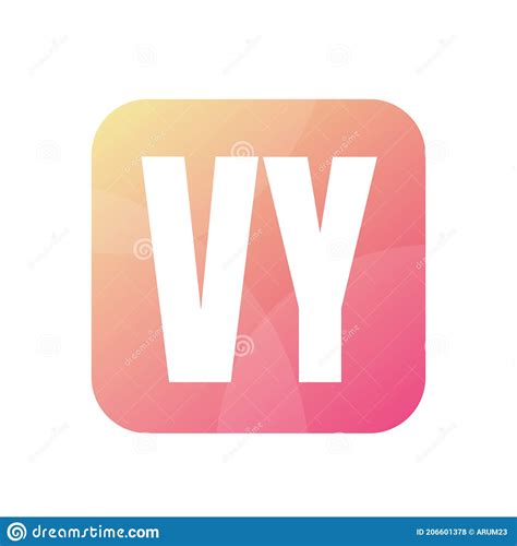 Vy Letter Logo Design With Simple Style Stock Vector Illustration Of