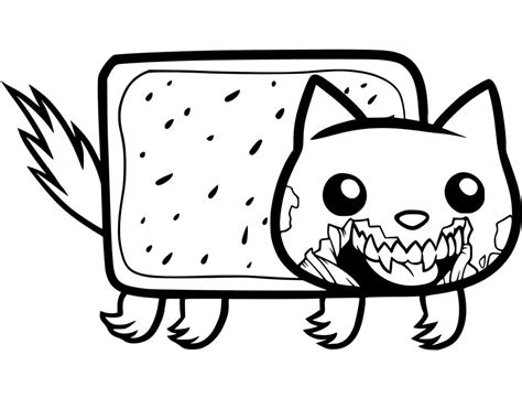 Cute Nyan Cat Coloring Page Free Printable Coloring Pages For Kids