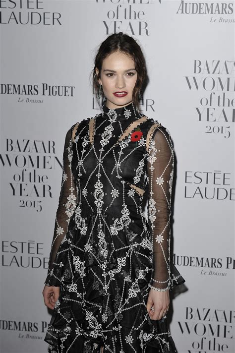 Lily James 2015 Harpers Bazaar Women Of The Year Awards In London