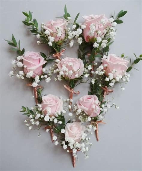 Pink Rose Buttonholes Pink Wedding Flowers Wedding Flowers Pink