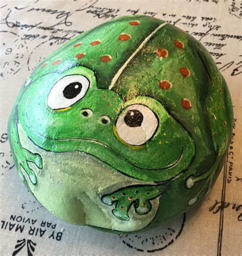 25 Best Painted Frog Rocks Ideas Rock Painting Designs Painted Rock