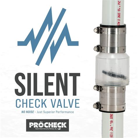 Procheck Quiet Sump Pump Check Valve With Anti Vibration Couplings