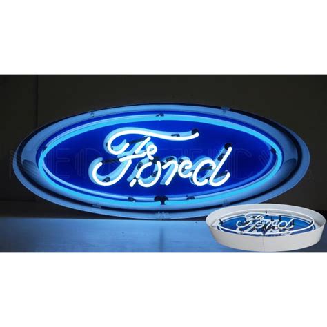 Neonetics Standard Size Neon Signs Ford Oval Neon Sign In Metal Can