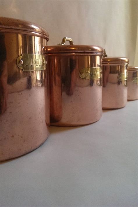 Find the perfect canisters for your country or modern kitchen—and decorate now, pay later! Vintage Copper Kitchen Canisters/ Copper by ...