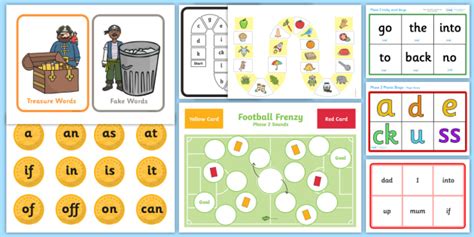 Phase Phonics Games Fun Activity Pack Teacher Made