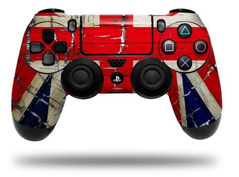 Sony Ps4 Controller Skins Painted Faded And Cracked Union Jack British