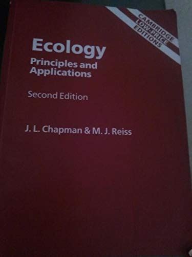 Ecology Principles Applications De Chapman Reiss Iberlibro