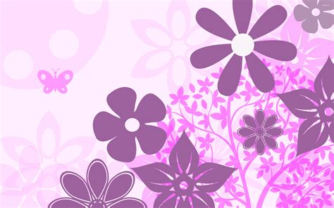 Purple Flowers Wallpaper Vector Wallpapers 21861