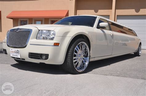 White Chrysler 300 Stretch Limo Limotions Online Reservation