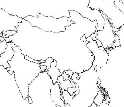 Blank Map Of Asia Printable Printable Maps