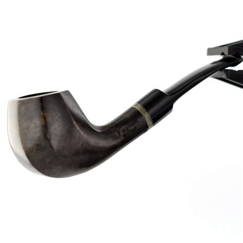 Dark Brown Briar Panel Tobacco Pipe 14 Bent By Paykoc Brp20017