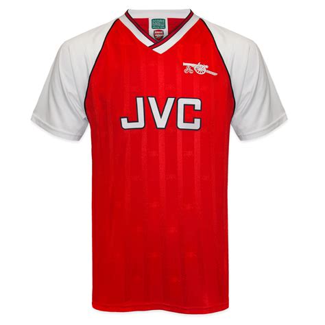 Arsenal Fc Official Football T Mens 1988 Retro Home And Away Kit Shirt