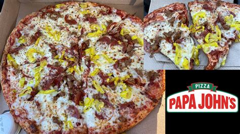 papa john s extra large ny style zesty italian trio pizza review win big sports