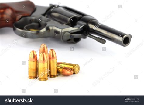 Classic 38mm Revolver Handgun Bullets On Stock Photo Edit Now 111131156