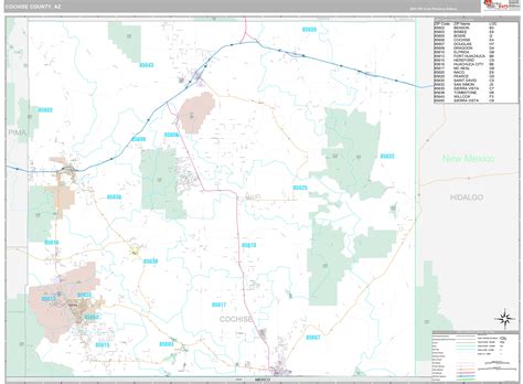 Cochise County, AZ Wall Map Premium Style by MarketMAPS - MapSales