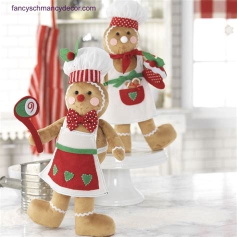 Plush Baker Gingerbread Man By Raz Imports Fancyschmancydecor