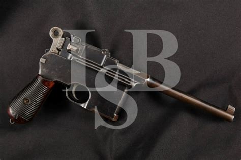 Mauser Model 1896 C96 Broomhandle Late Flatside Original Blue Finished