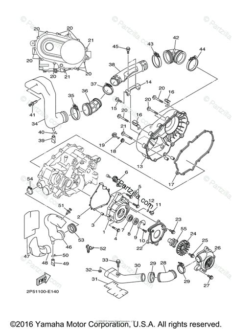 Yamaha Side By Side 2007 Oem Parts Diagram For Crankcase Cover 1