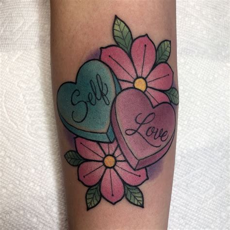Self Love Candy Hearts Tattoo Tattoos Cute Tattoos Candy Tattoo
