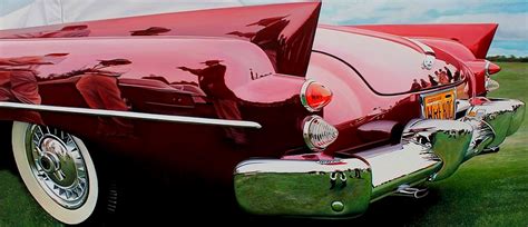 Hyperrealistic Oil Paintings Of Polished Vintage Cars By Cheryl Kelley