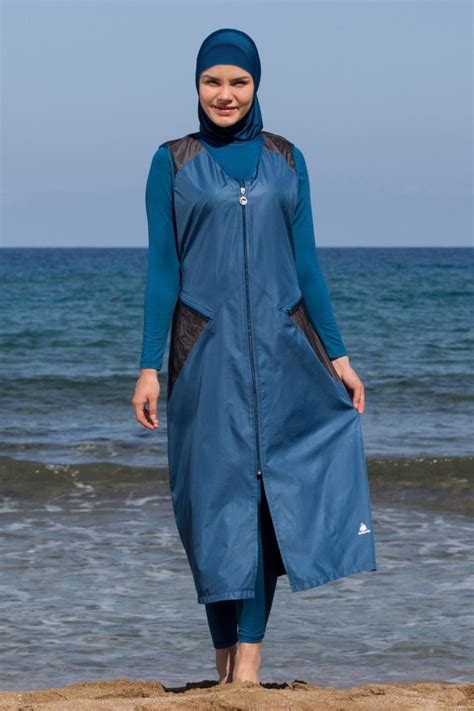Adabkini Sila Muslim Piece Long Burkini Swimsuit Islamic Etsy
