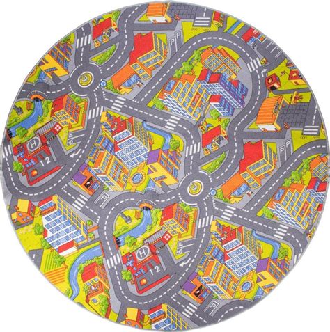 Ein handgefertigtes und sorgfältig gestaltetes produkt. Teppich »Straße«, Andiamo, rund, Höhe 5 mm, Straßenteppich ...