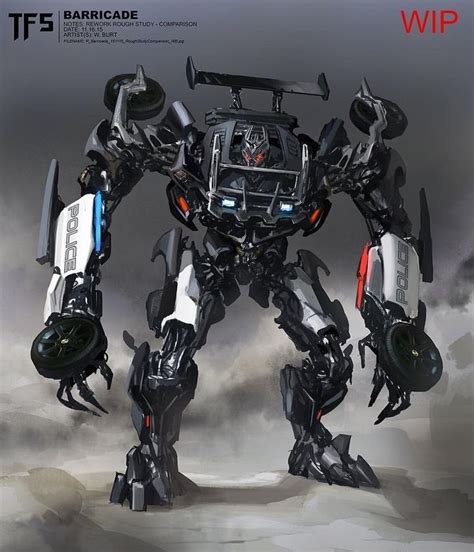 Decepticon Barricade Redesign Concept Art Based On His First Apperence Transformers Art