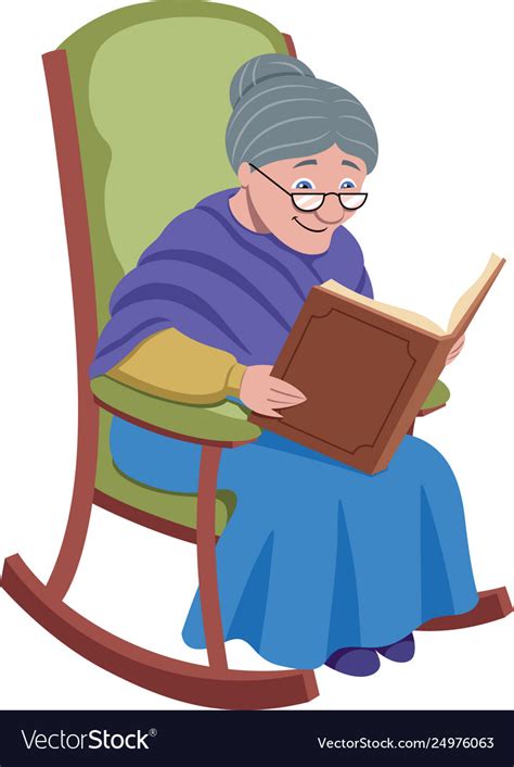 Grandmother On White Royalty Free Vector Image