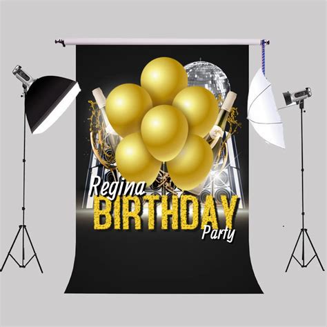 Birthday Party Photography Backdrop Adult Portraits Shoot Customized Background Cotton Washable