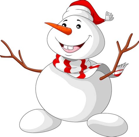 Free Vector Merry Christmas Cute Snowman Character