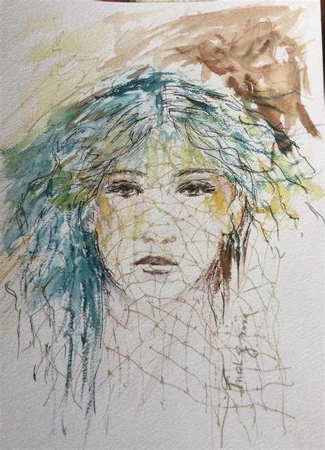 Pin By İnal Göver On Watercolor Portraits By Inal G Watercolor Woman