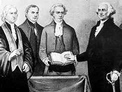 Image result for 1789 - George Washington took office as first elected U.S. president.