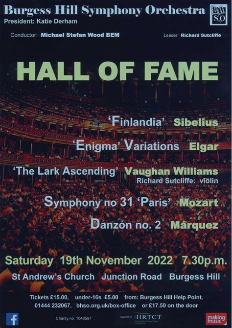 Hall Of Fame Poster Burgess Hill Town Council