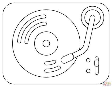 Record Coloring Page