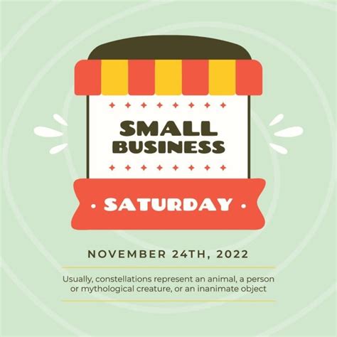 Free Colorful Small Business Saturday Instagram Post Template