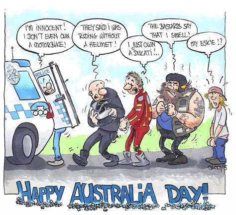Danny Zemp Australia Day And The Process Of Drawing A Funny Cartoon