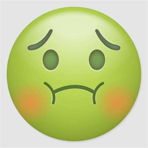 Sick Note Emoji Face Classic Round Sticker Zazzle Emoji Faces Sick