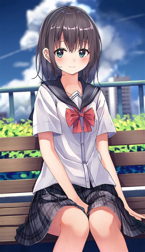 1920x1080px 1080p Free Download Girl Schoolgirl Anime Cute Hd