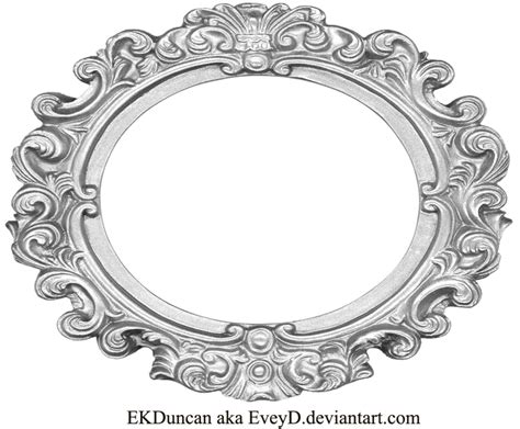 Ornate Silver Frame Wide Oval By Eveyd On Deviantart Vintage Frames