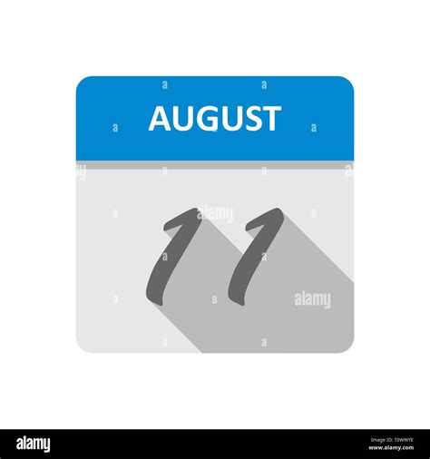 August 11th Date On A Single Day Calendar Stock Photo Alamy
