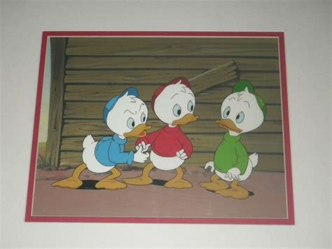 Disney Ducktales Huey Dewey And Louie Animation Cel Wproduction