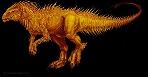 Fire Type Carnivorous Dinosaur By Thetyro On Deviantart