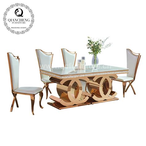 A dining table is where you enjoy a cup of coffee first thing in the morning spread out homework for the next day and where you gather the family for a warm meal to catch up with each other's lives. China Hotel Furniture Luxury Style Dining Furniture Golden ...