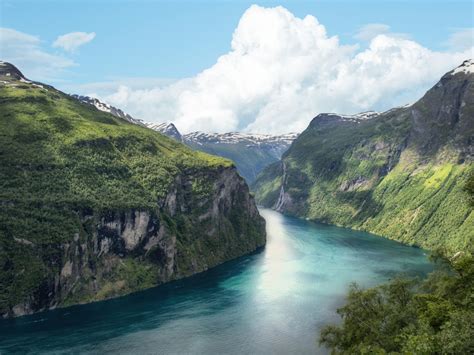 Wallpaper Fjord Norway Mountains River Nature Desktop Wallpaper Hd