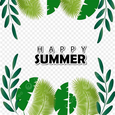 summer tropical leaves vector design images editable tropical leaves frame in summer style