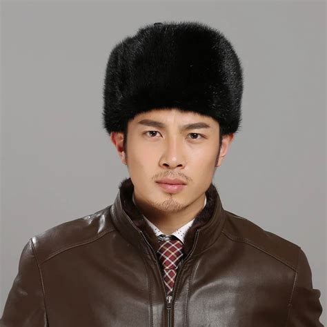 Snow Leifeng Hats For Quinquagenarian Russian Men Genuine Fur Import