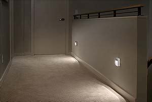 If you're looking more for practicality than creating a style statement, then a flush fitting light can diffuse the light evenly over a wall whilst keeping a low profile. Mr. Beams MB723 Battery-Powered Motion-Sensing LED Stick ...